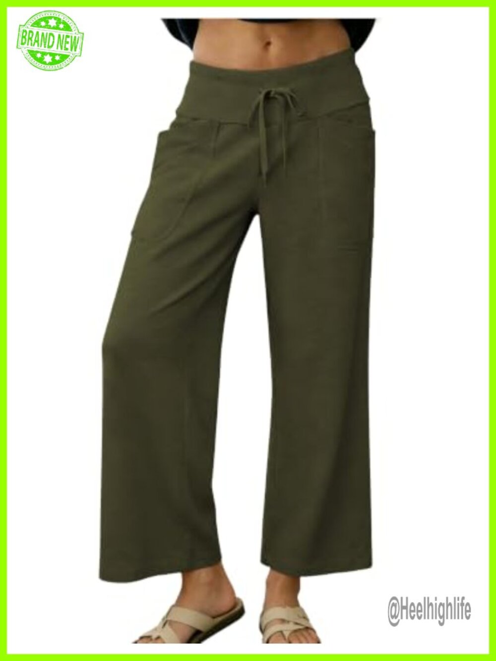 Women's High Waist Wide Leg Drawstring Lounge Pants Palazzo Sweatpants